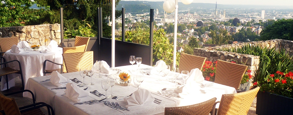 Terrasse avec vue sur Rouen